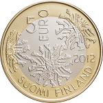 5 евро Финляндия 2012 год Северная природа. Флора